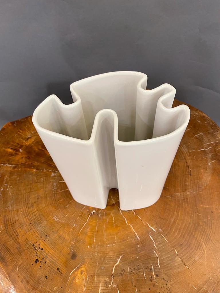 Mid-Century Modern Angelo Mangiarotti Vase in Ceramic, Italy 1960s For Sale