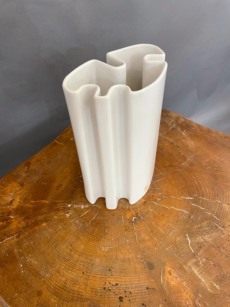 Mid-20th Century Angelo Mangiarotti Vase in Ceramic, Italy 1960s For Sale