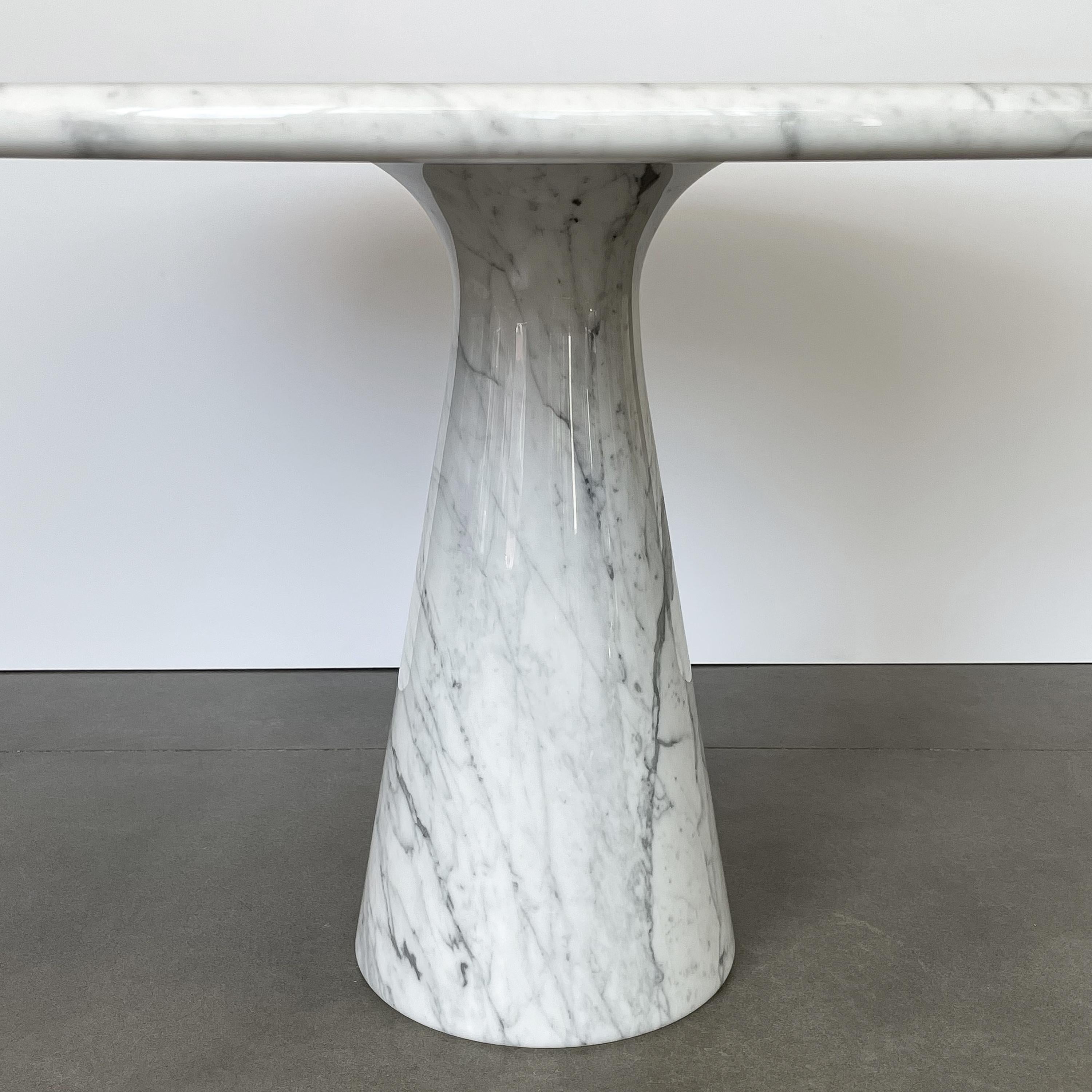 Angelo Mangiarotti White Carrara Marble M1 Dining Table for Skipper 1