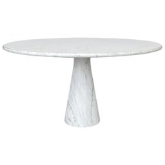 Angelo Mangiarotti White Carrara Marble M1 Dining Table for Skipper
