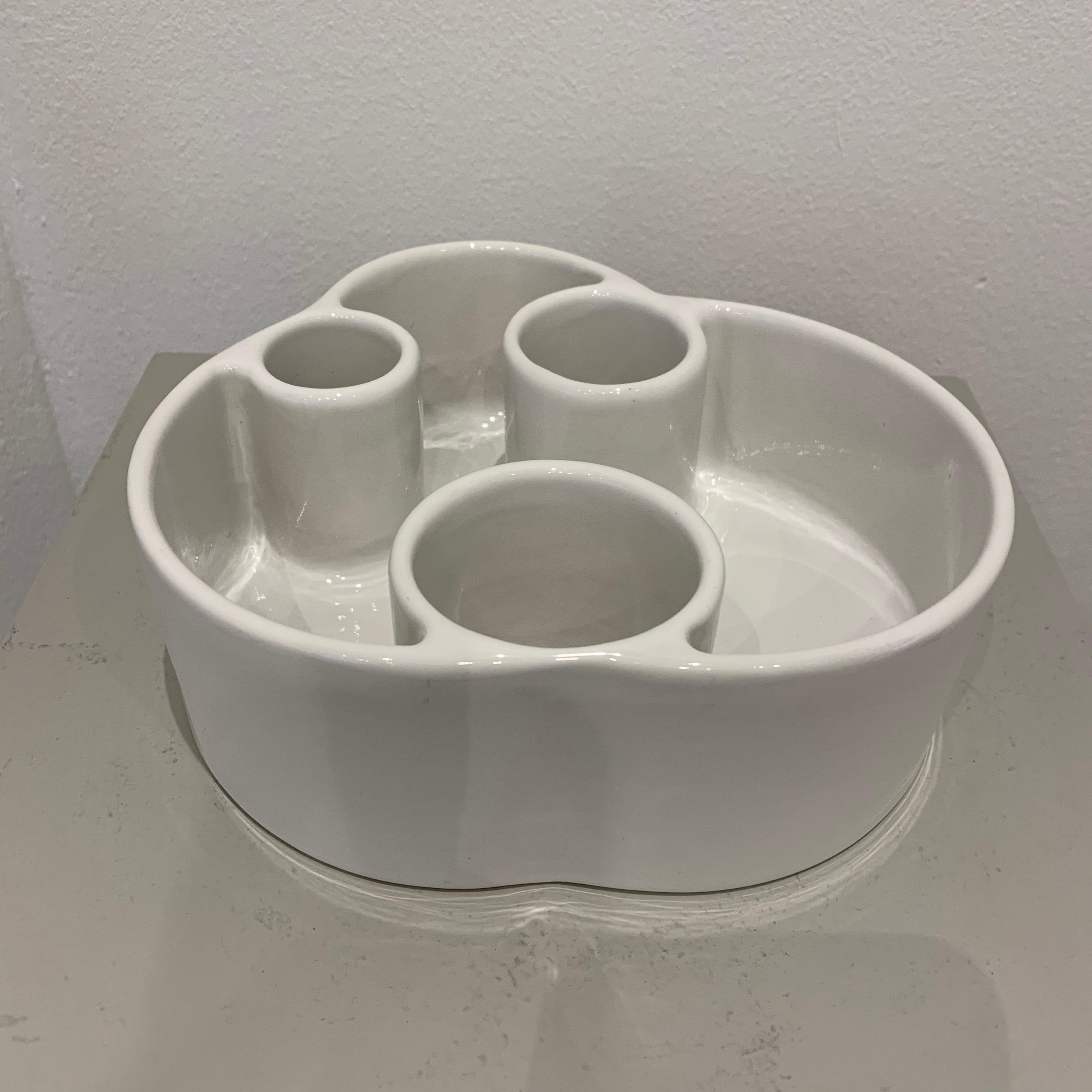Angelo Mangiarotti Weiße Keramikvase, 1960er Jahre im Zustand „Gut“ im Angebot in Brussels, BE