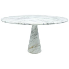 Angelo Mangiarotti White and Grey Marble Dining Table M1 Skipper, 1969