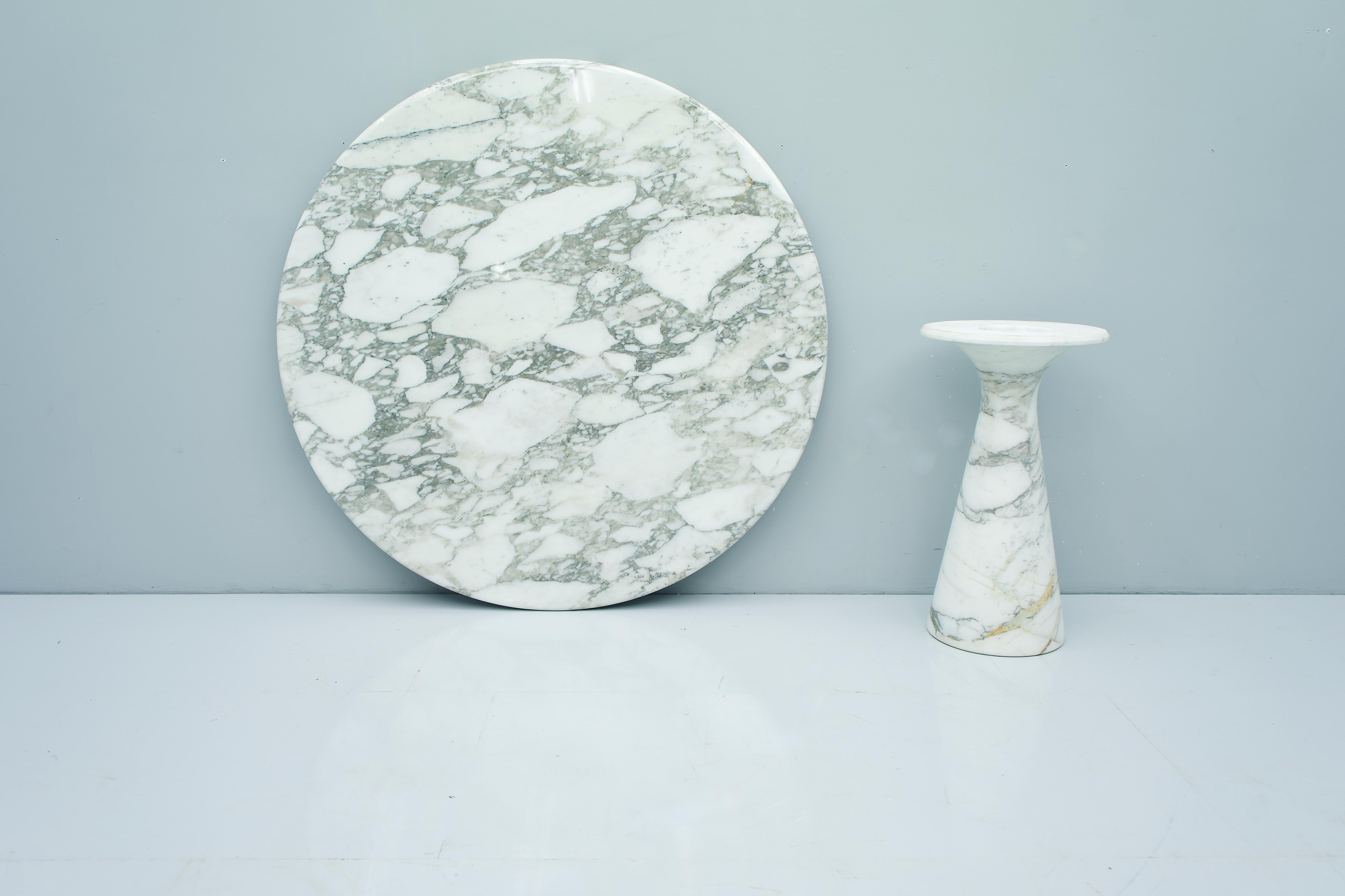Carrara Marble Angelo Mangiarotti White and Grey Marble Dining Table M1 Skipper, 1969