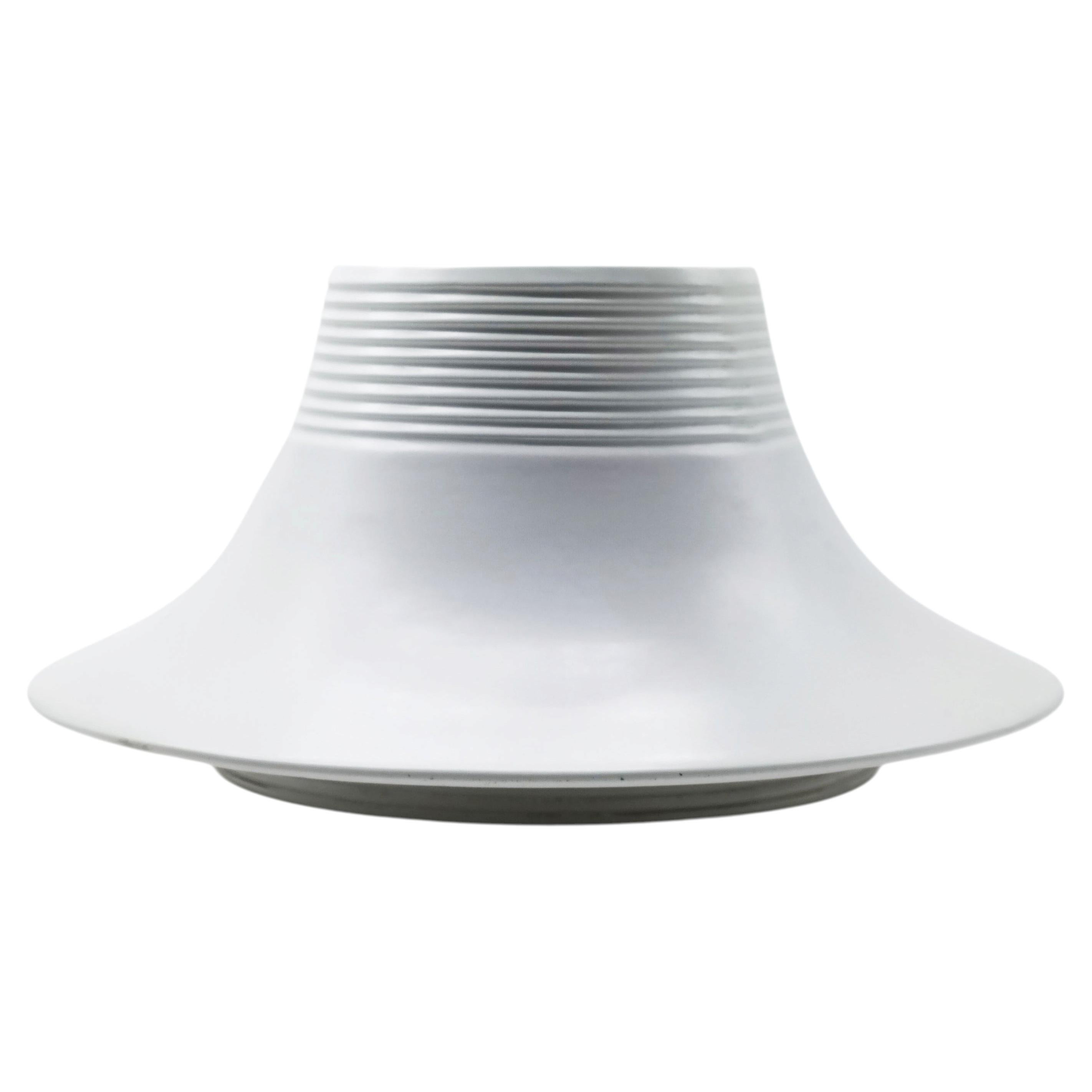 Angelo Mangiatorri per Gabbianelli Vaso / Centrotavola Ceramica Bianca "Vesuvio" in vendita
