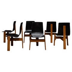 Ensemble de six chaises de salle à manger 'Tre 3' d'Angelo Maniarotti pour Skipper