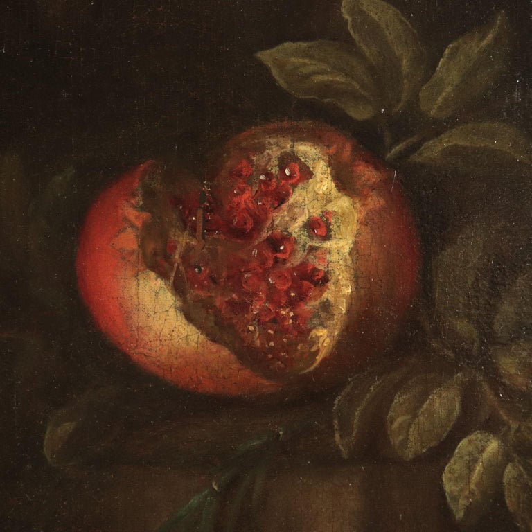 Angelo Maria Rossi - Still Life with Fruit, Flowers and Birds, Oil on ...