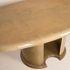 Angelo Mazzola parchment table produced by Ar.Vi Salpol, 1980