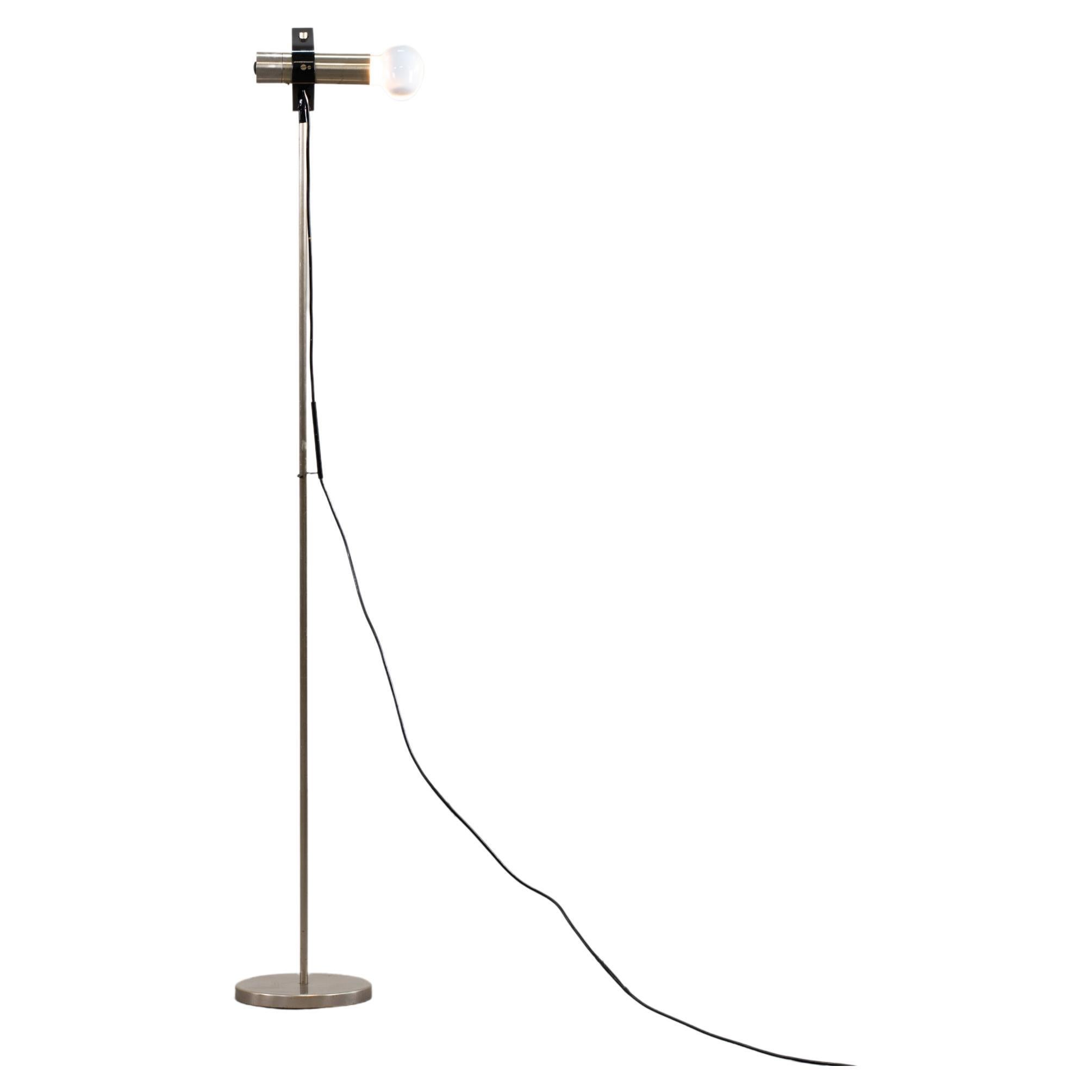 Angelo Ostuni and Renato Forti 399 Floor Lamp in Metal and Iron by Oluce 1960s For Sale