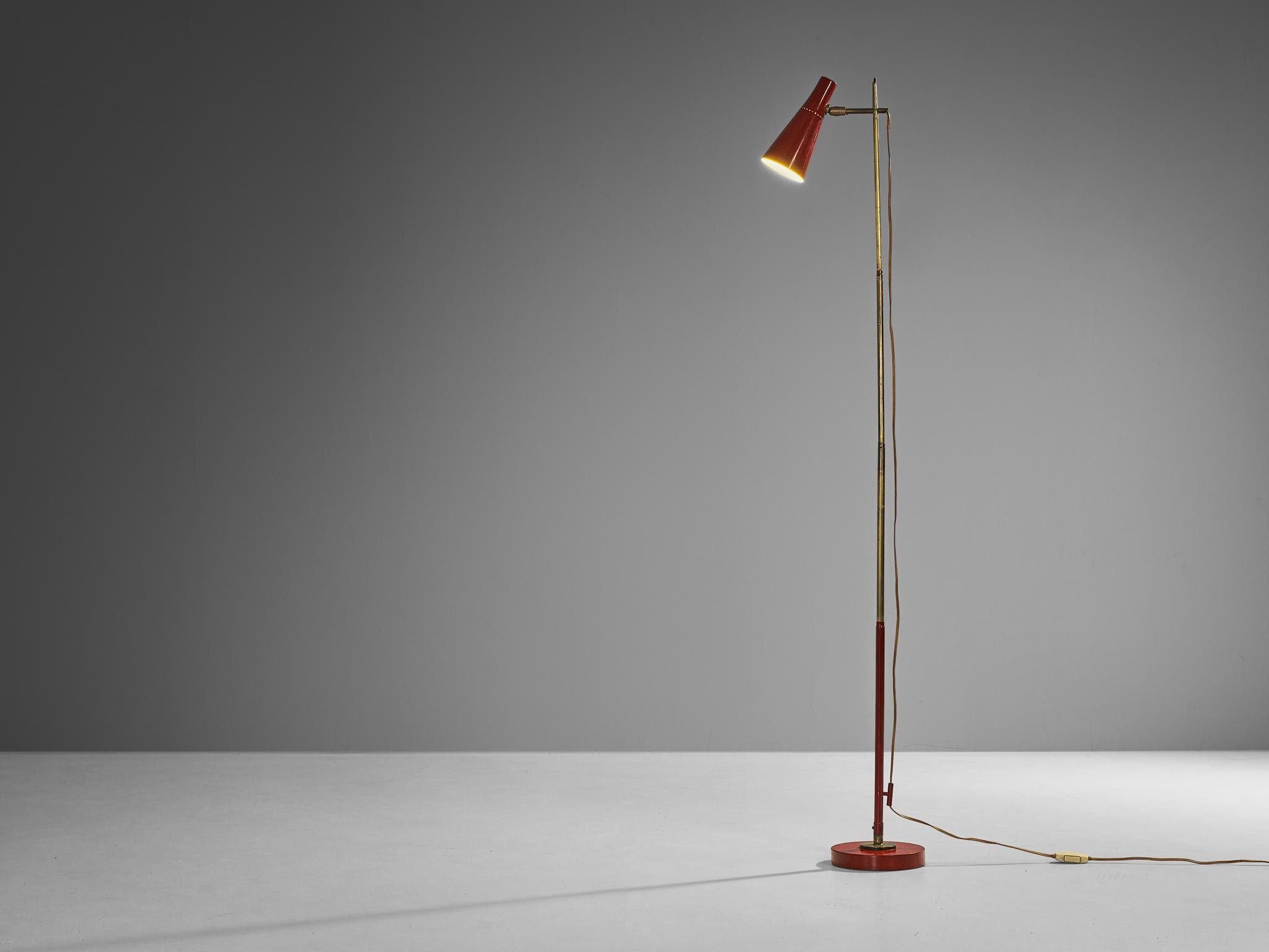 Angelo Ostuni and Renato Forti for O-Luce, table and floor lamp, model ‘201’, enameled aluminum, enameled cast iron, enameled brass, brass, Italy, 1949

Designer duo Angelo Ostuni and Renato Forti served for O-Luce during the period spanning from