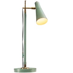 Angelo Ostuni et Renato Forti pour O-Luce '201' Lampadaire ou lampe de table vert menthe