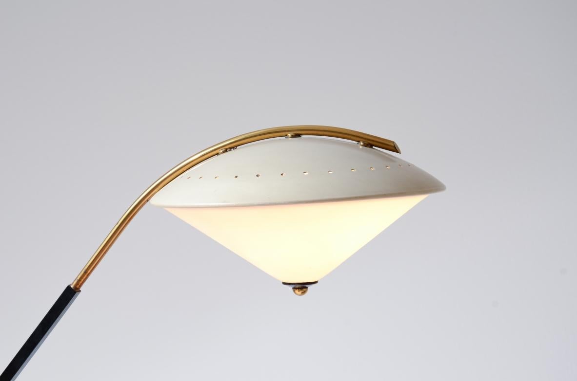 Mid-Century Modern Angelo Ostuni  Elegant floor lamp with adjustable arm For Sale