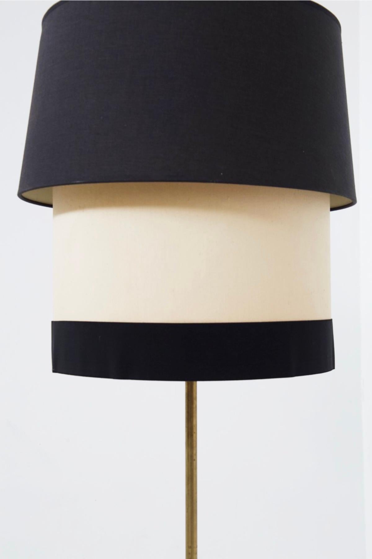 Angelo Ostuni Floor Lamp in Marble and Brass 'Attr.' For Sale 1