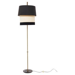 Vintage Angelo Ostuni Floor Lamp in Marble and Brass 'Attr.'