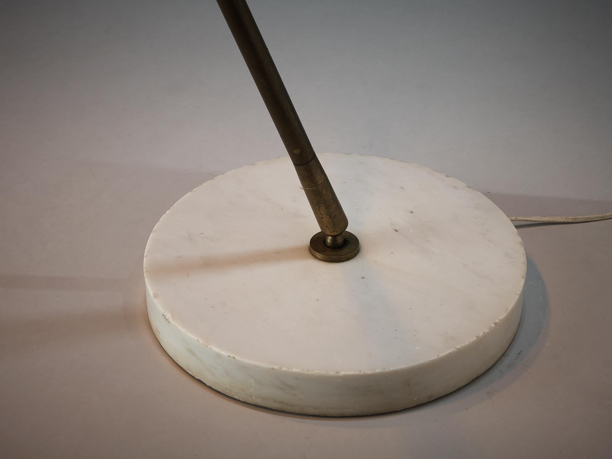 Angelo Ostuni for O-Luce Floor Lamp in Brass and Marble 1