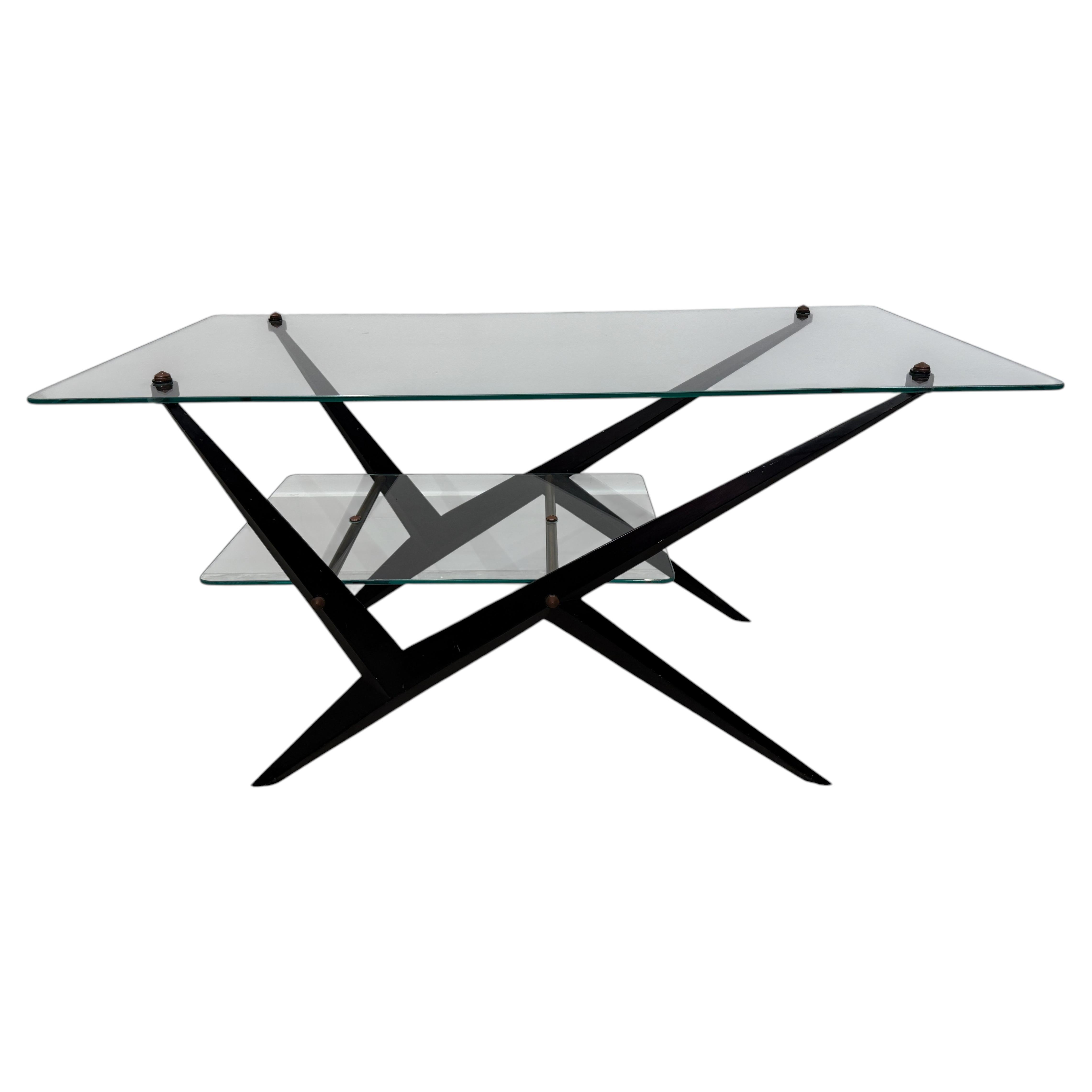 Angelo Ostuni for O-Luce Italian Architectural Cocktail Table For Sale