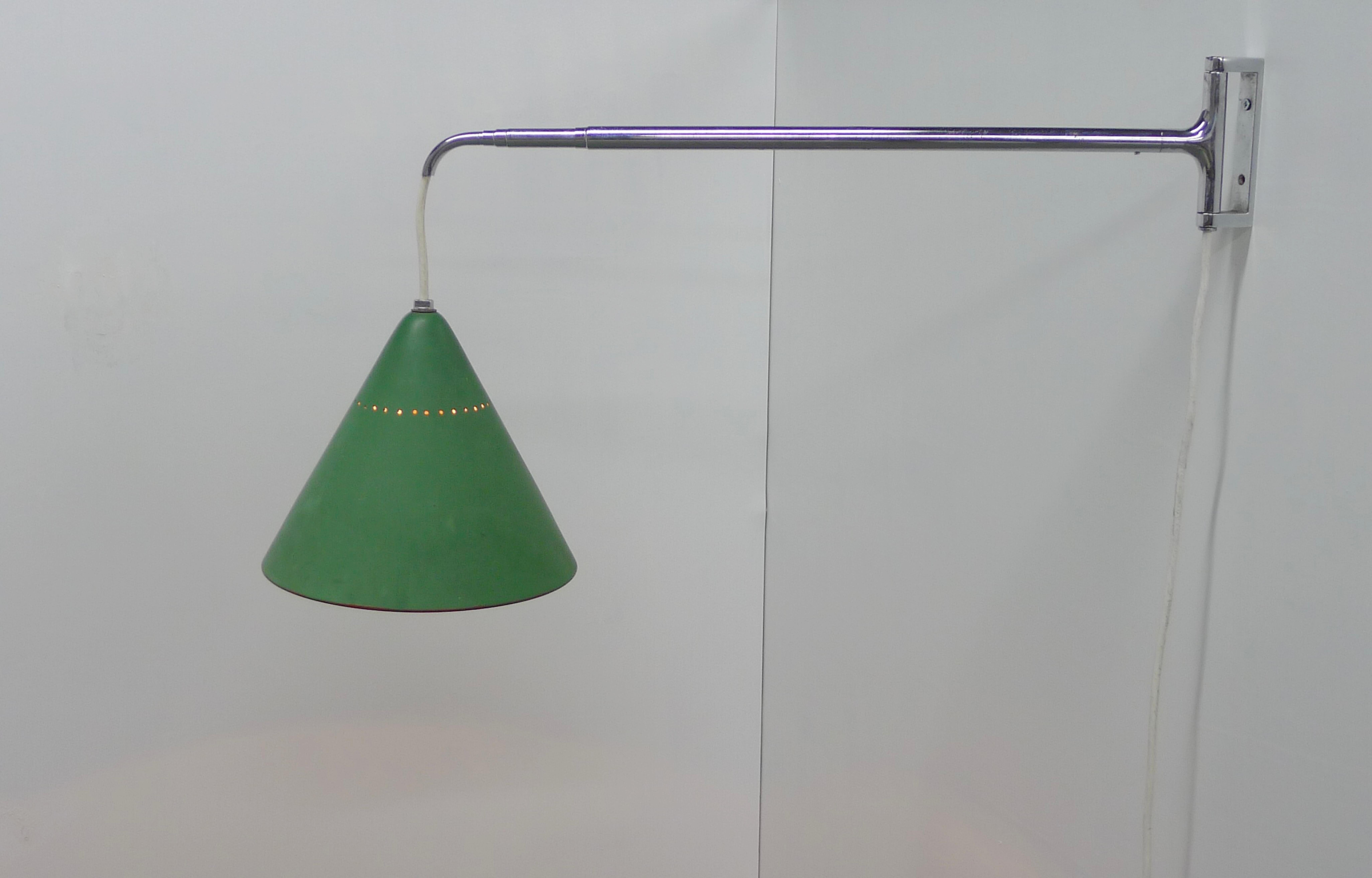 Angelo Ostuni for Oluce, Model 124 Adjustable Pendant Wall Light For Sale 1