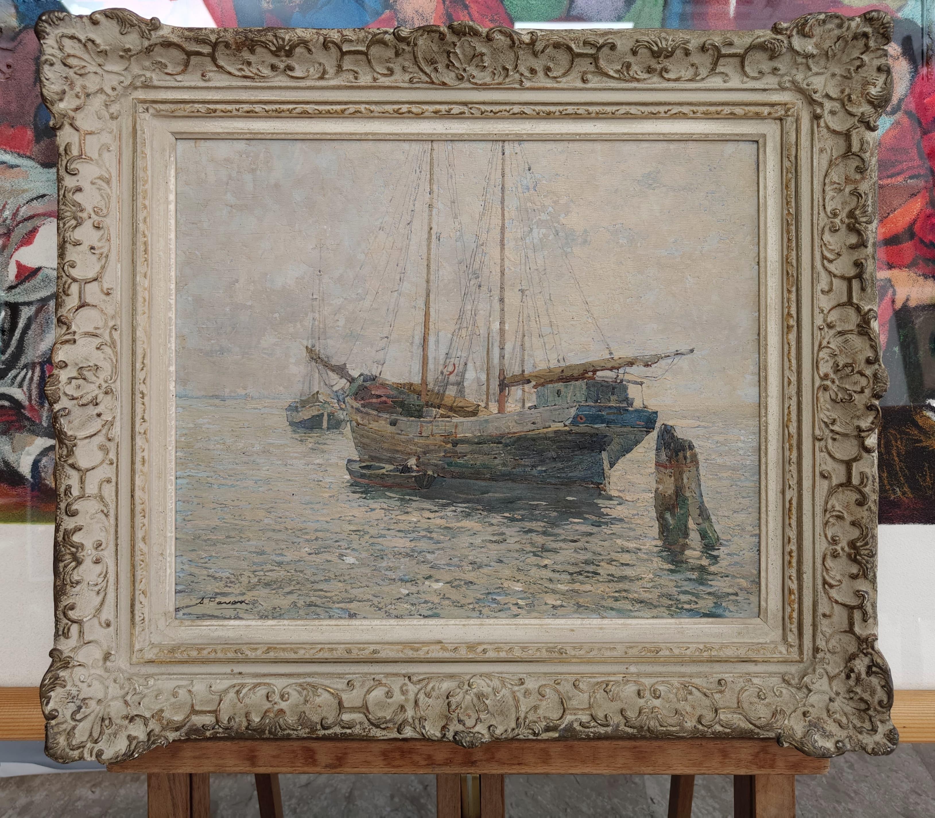 Angelo Pavan, olio su tavola 