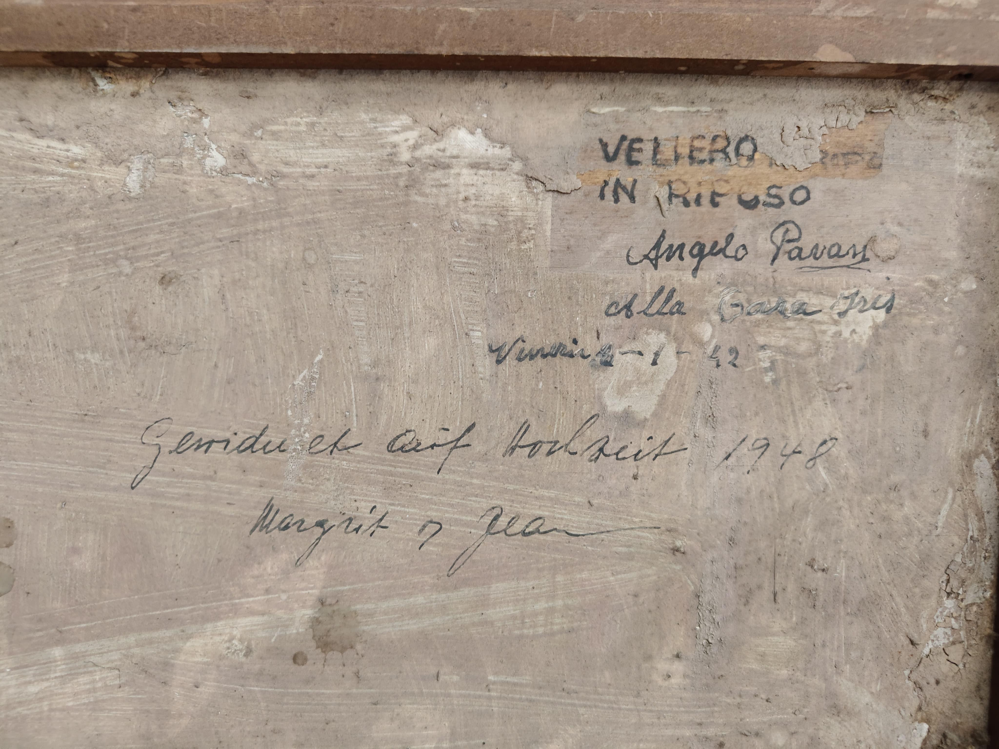 Angelo Pavan, olio su tavola 