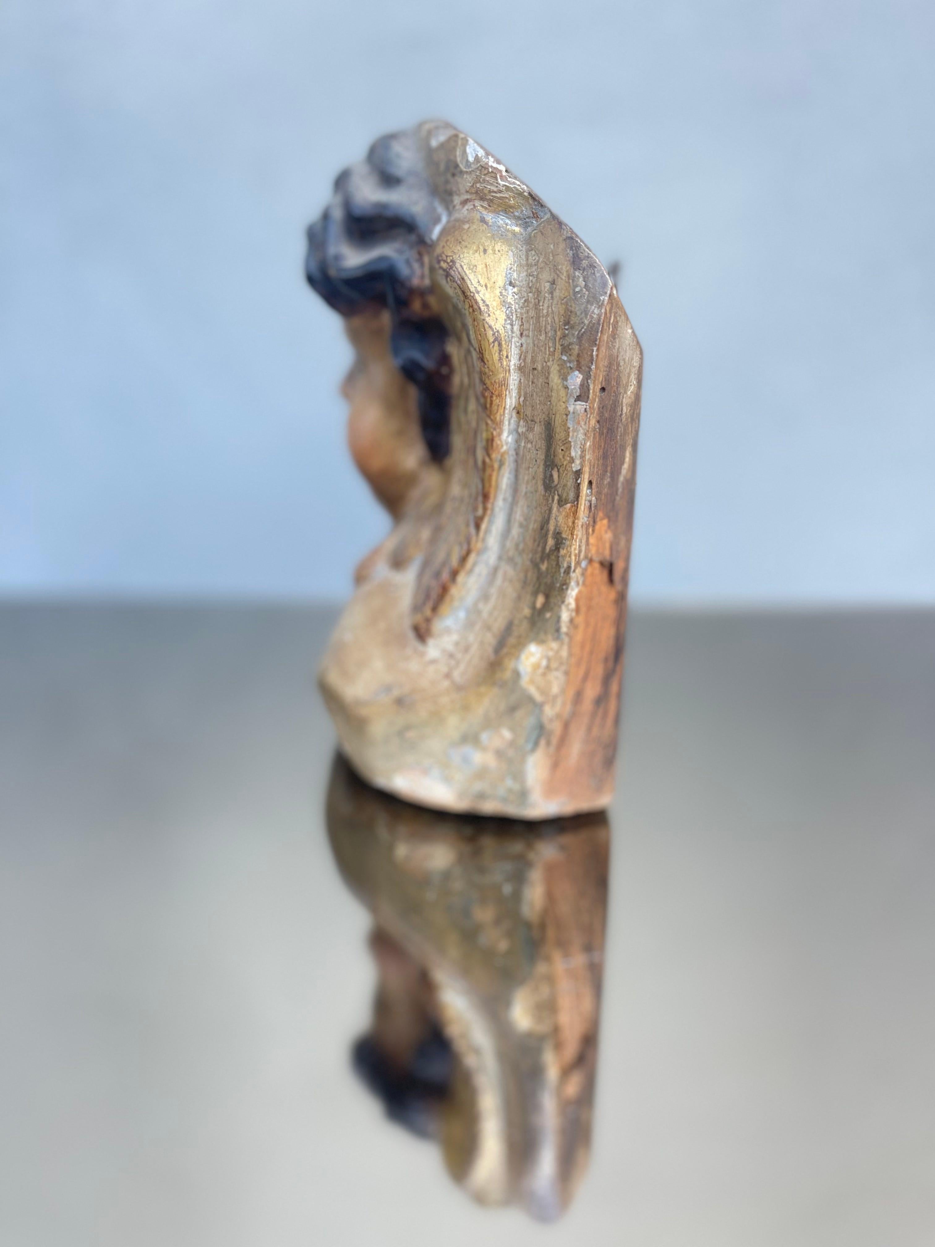 Inizio XX secolo angelo scolpito in legno - putto - angelo antico - deco - legno in vendita