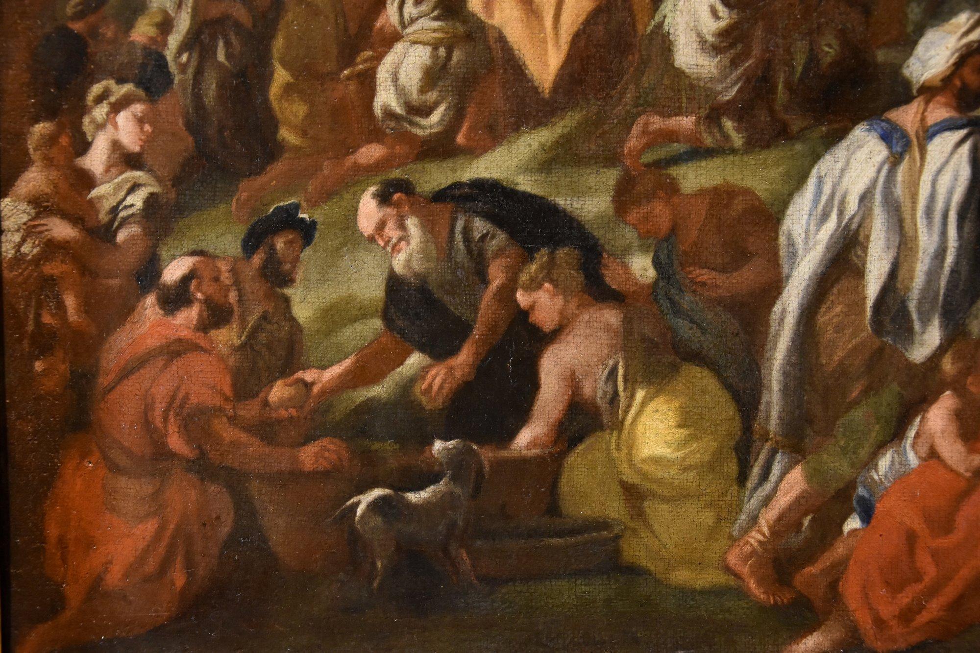Multiplikation Brote Solimena Malerei 17/8. Jahrhundert Öl auf Leinwand Alte Meister Kunst im Angebot 8