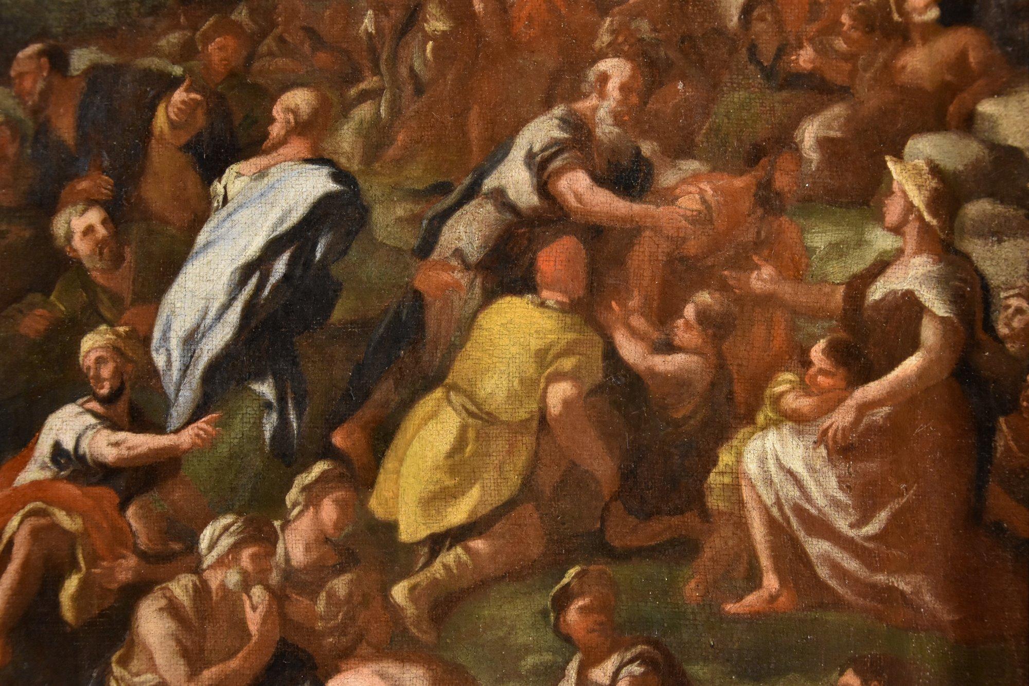 Multiplikation Brote Solimena Malerei 17/8. Jahrhundert Öl auf Leinwand Alte Meister Kunst im Angebot 10