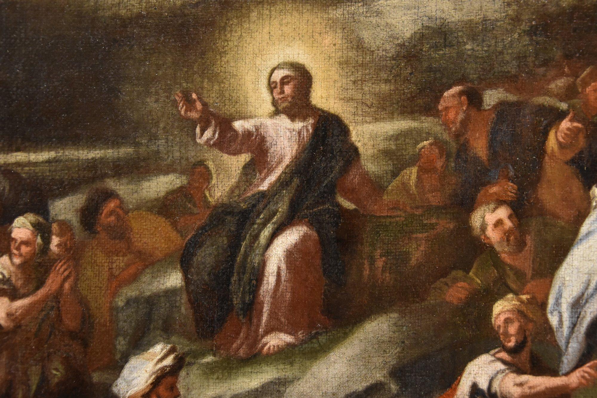 Multiplikation Brote Solimena Malerei 17/8. Jahrhundert Öl auf Leinwand Alte Meister Kunst im Angebot 11