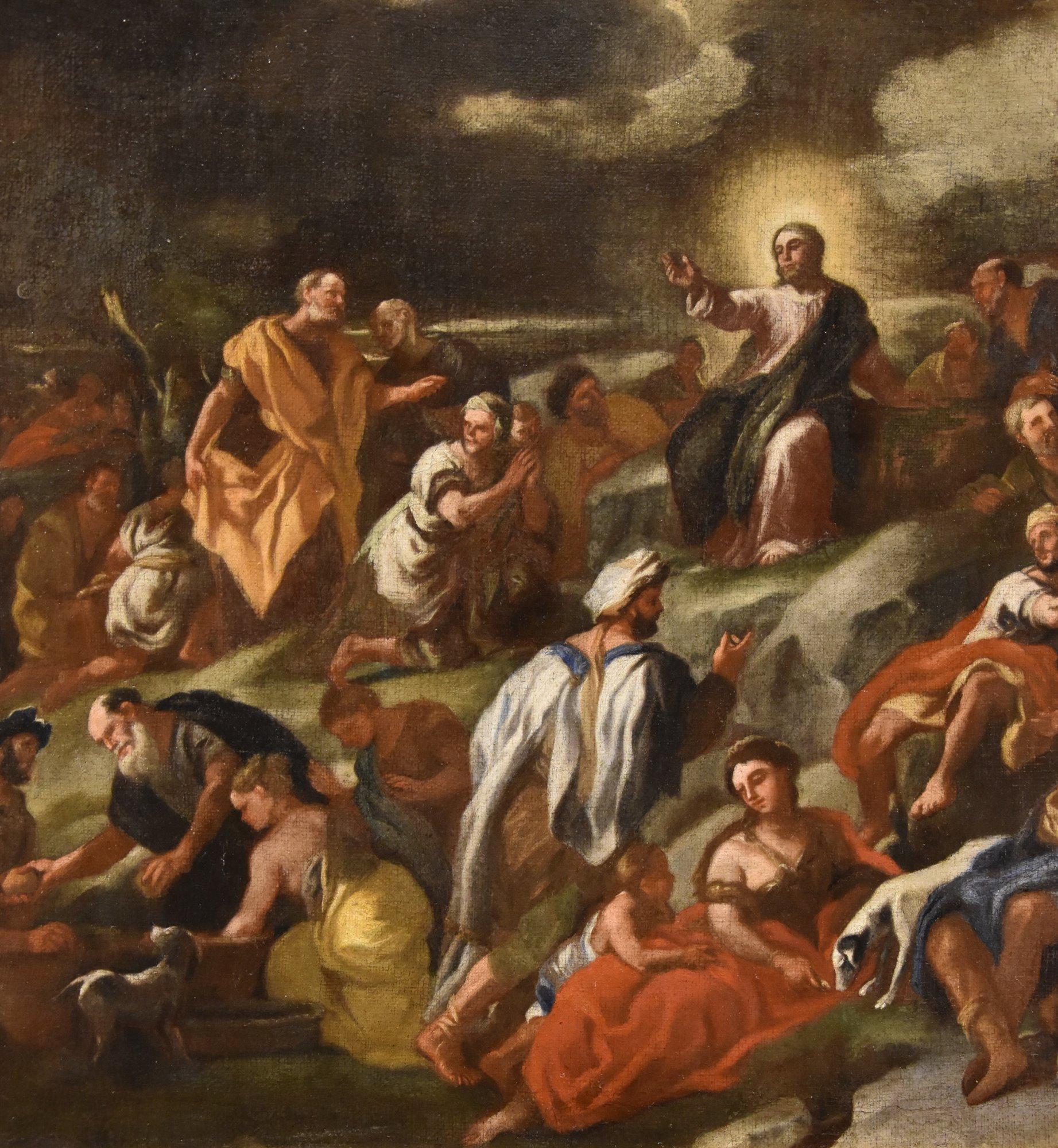 Multiplikation Brote Solimena Malerei 17/8. Jahrhundert Öl auf Leinwand Alte Meister Kunst im Angebot 2