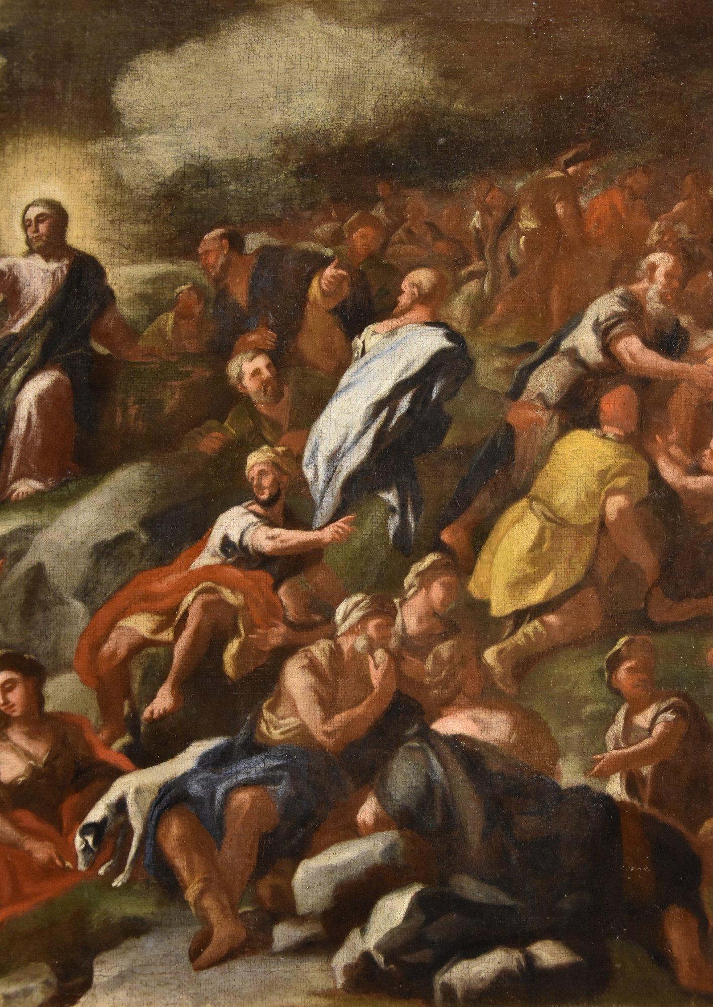 Multiplikation Brote Solimena Malerei 17/8. Jahrhundert Öl auf Leinwand Alte Meister Kunst im Angebot 4
