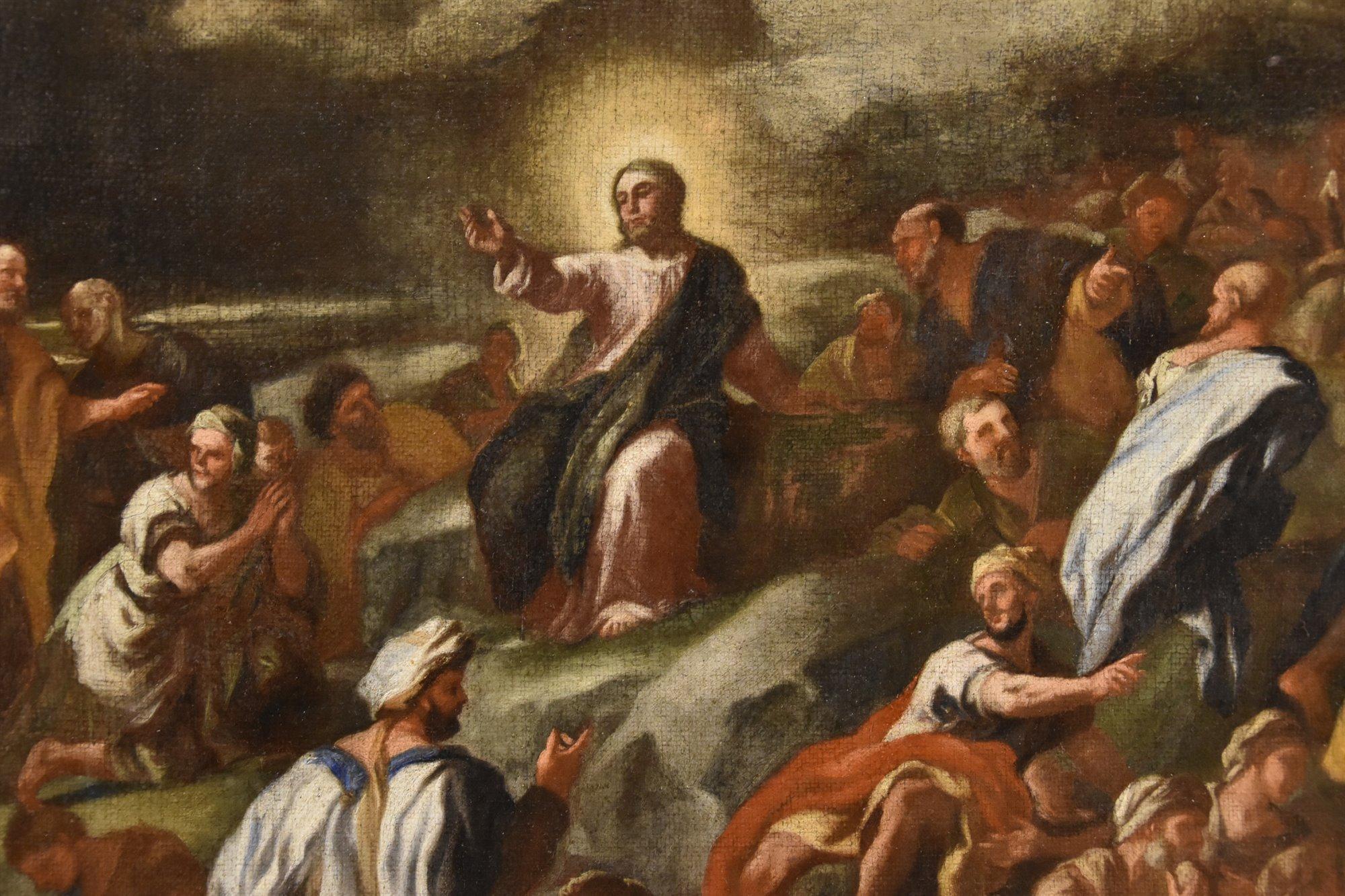 Multiplikation Brote Solimena Malerei 17/8. Jahrhundert Öl auf Leinwand Alte Meister Kunst im Angebot 5