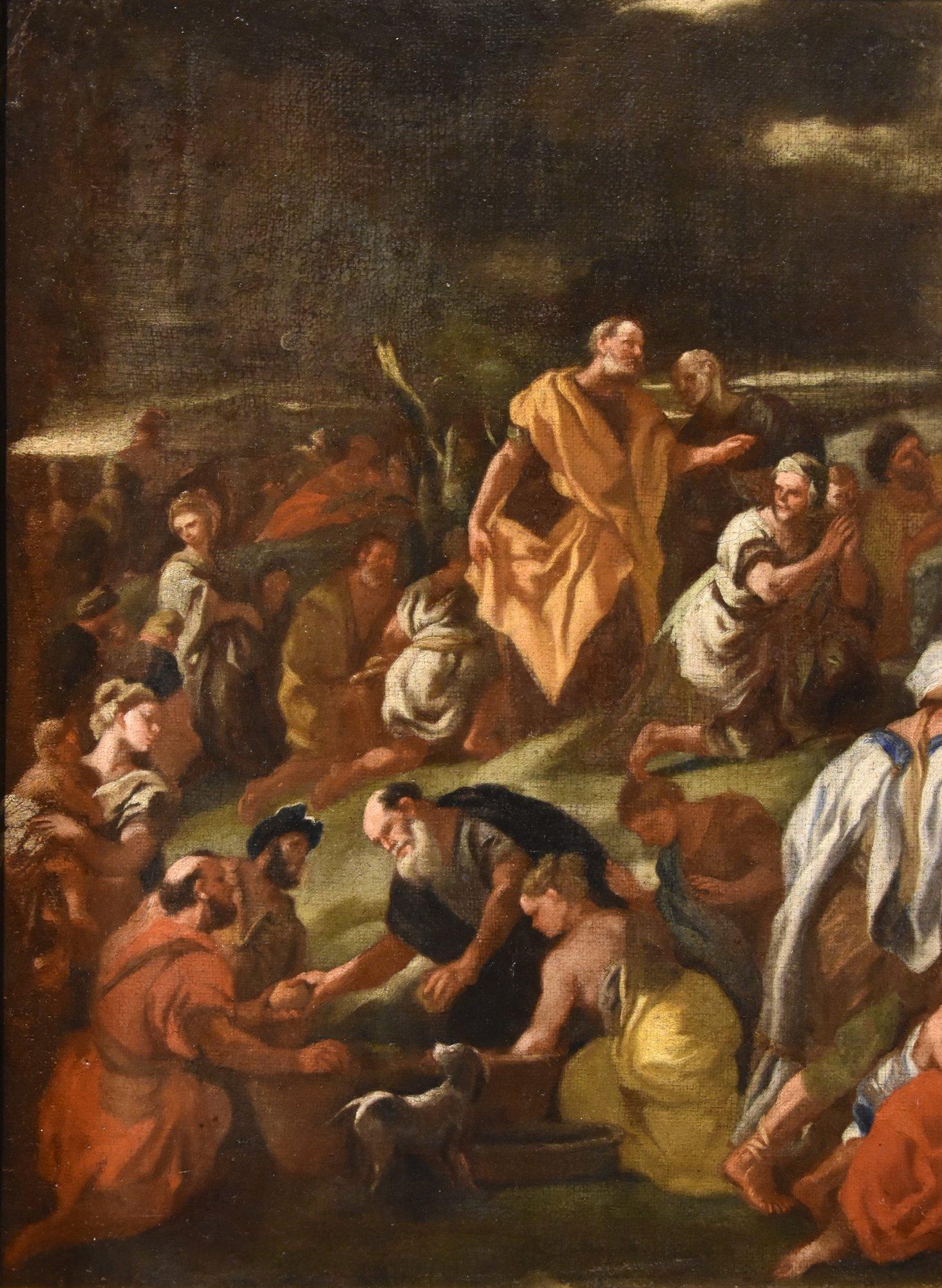 Multiplikation Brote Solimena Malerei 17/8. Jahrhundert Öl auf Leinwand Alte Meister Kunst im Angebot 7