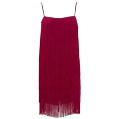 Angelo Tarlazzi Fringed Cocktail Dress