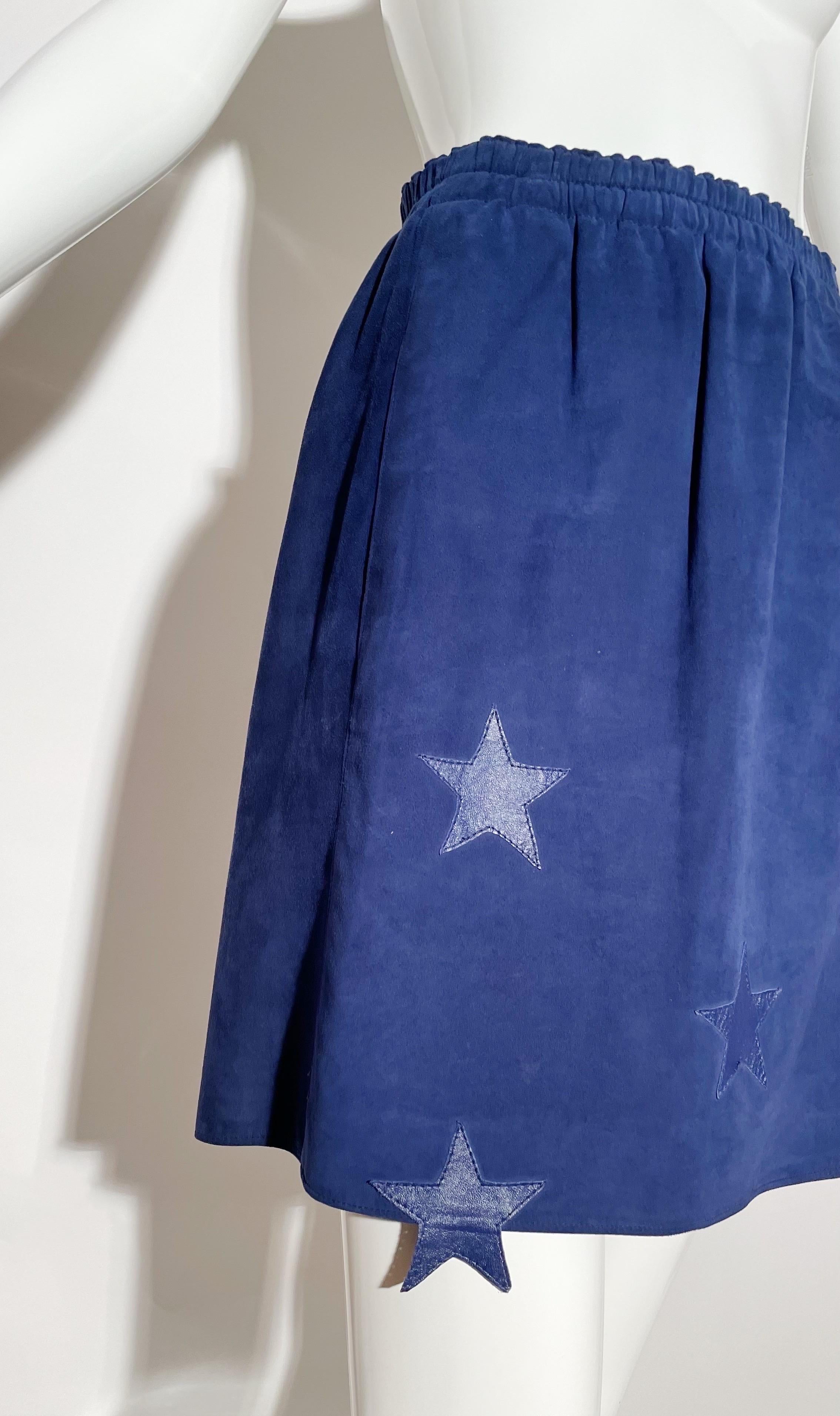 Women's Angelo Tarlazzi Suede Star Skirt  For Sale