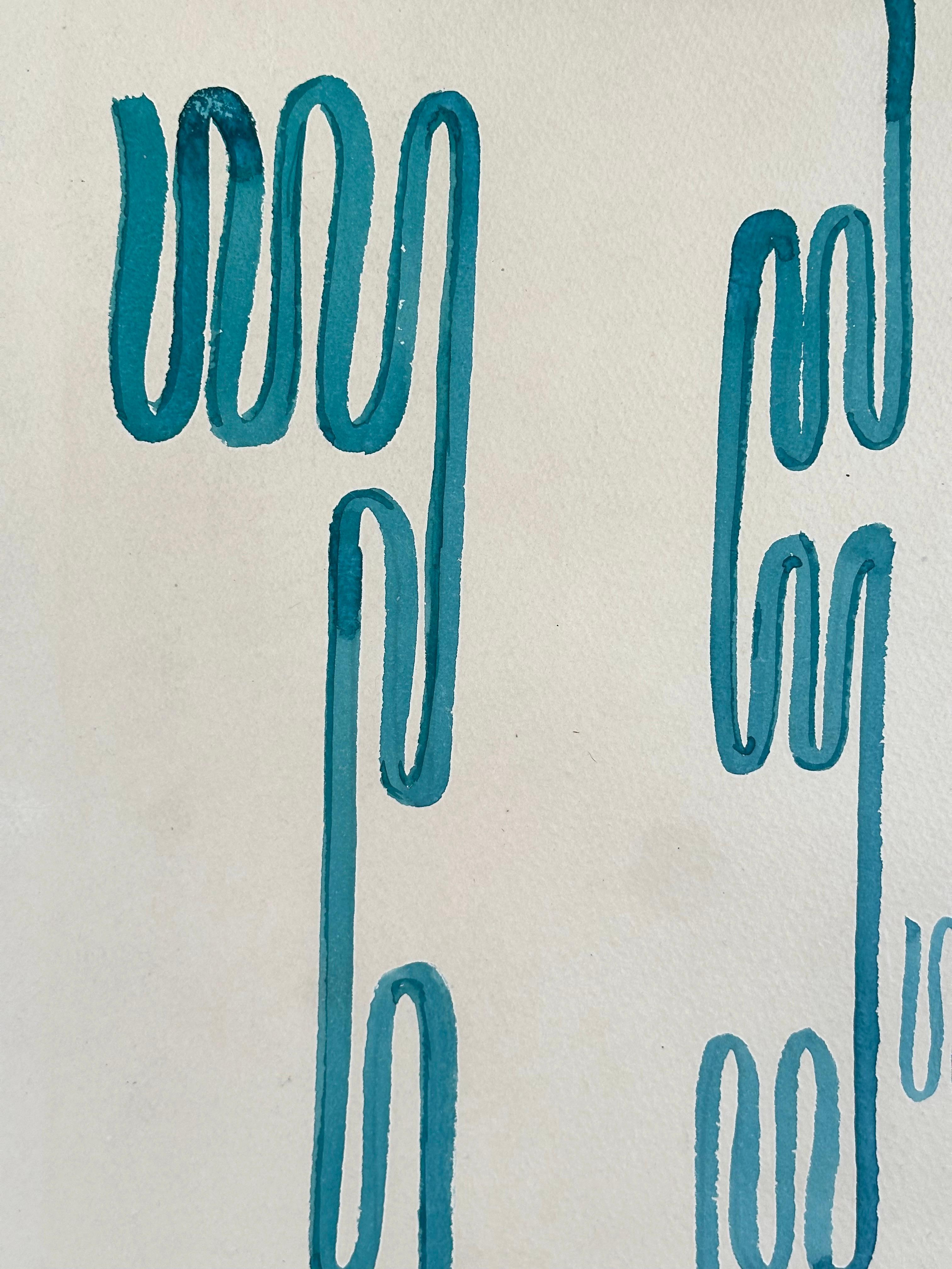 Senza titolo (pupilla dell'artista astratto di Chicago Moholy-Nagy) - Painting di Angelo Testa
