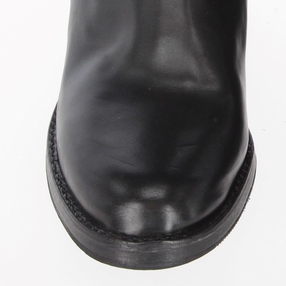 A.N.G.E.L.O. Vintage Cult black leather 90s military boots For Sale 3