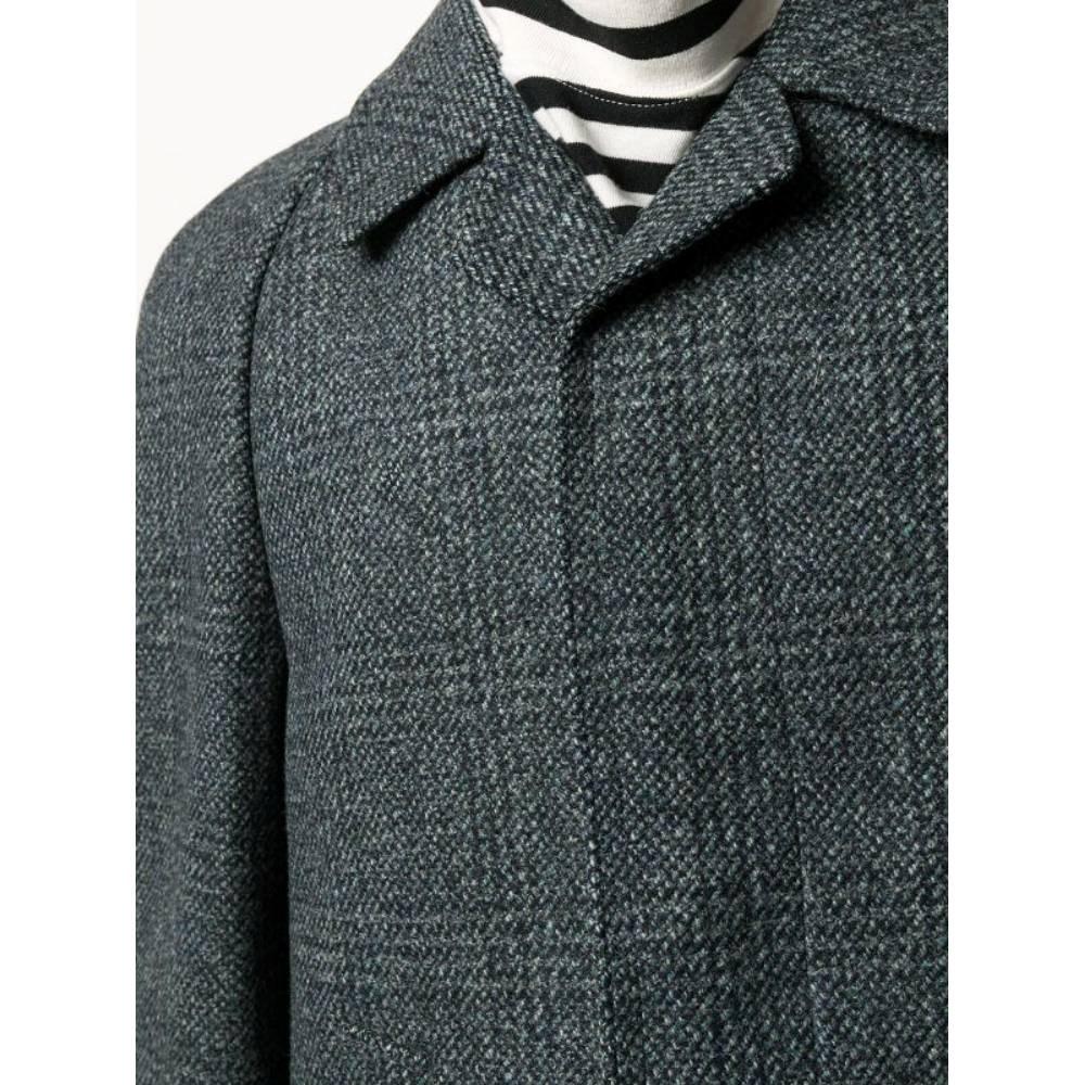 Women's or Men's A.N.G.E.L.O. Vintage Cult x Canda International blue melange wool 90s coat For Sale