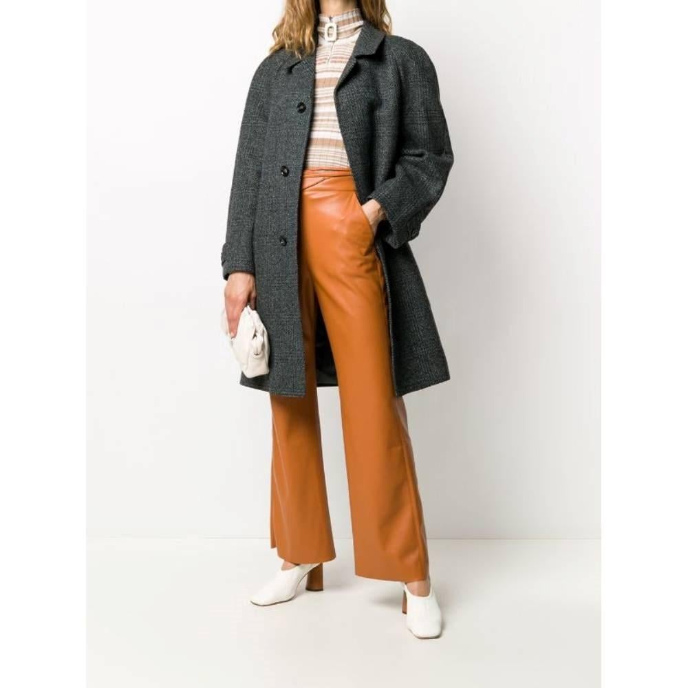 A.N.G.E.L.O. Vintage Cult x Canda International blue melange wool 90s coat For Sale 1