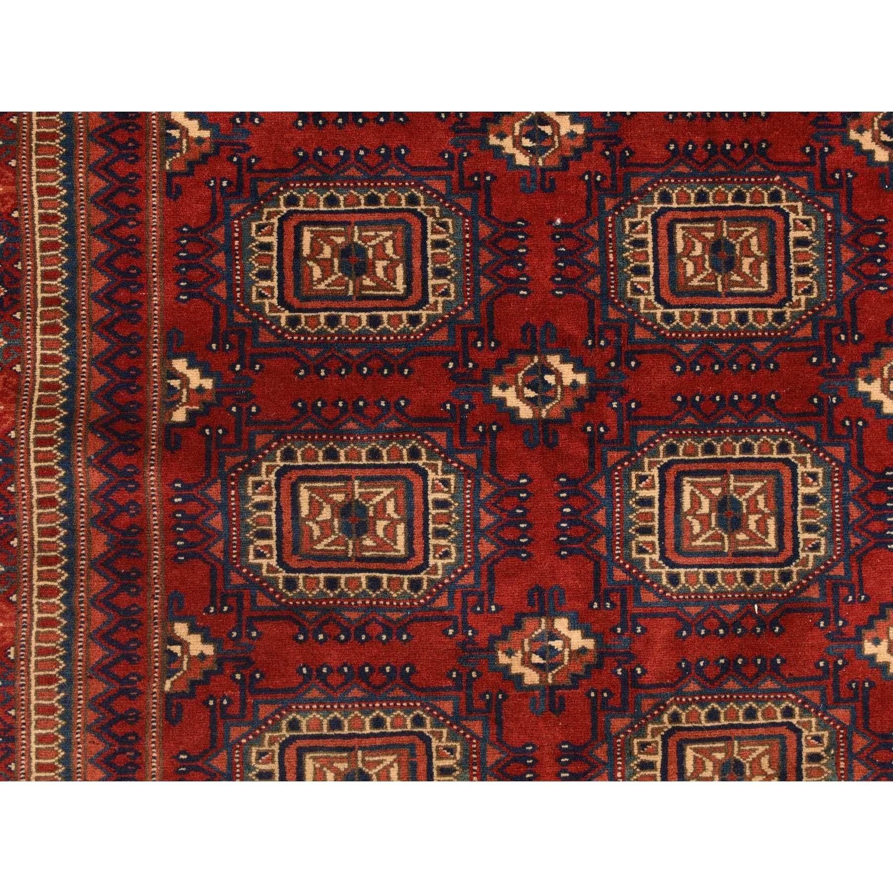 Angels Red Antiker, sauberer, handgeknüpfter, antiker Turkaman-Teppich aus reiner Wolle (Frühes 20. Jahrhundert) im Angebot