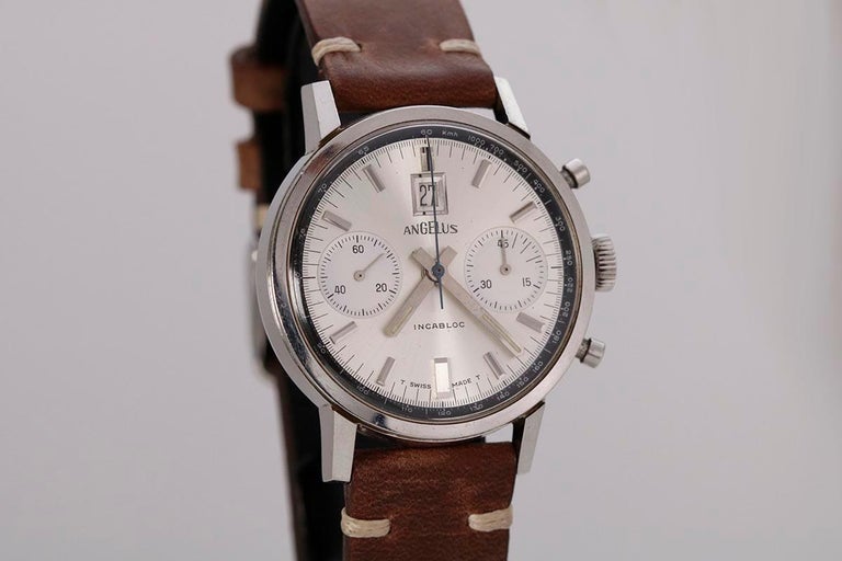 Angelus Stainless Steel Incabloc Chronograph Date, circa 1960s For Sale ...