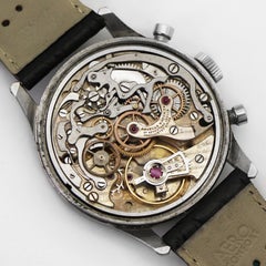 Angelus Vintage Stainless Steel Two Register Chronograph Manual Watch