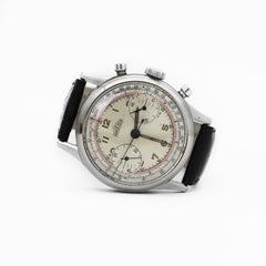 Angelus Vintage Stainless Steel Two Register Chronograph Manual Watch