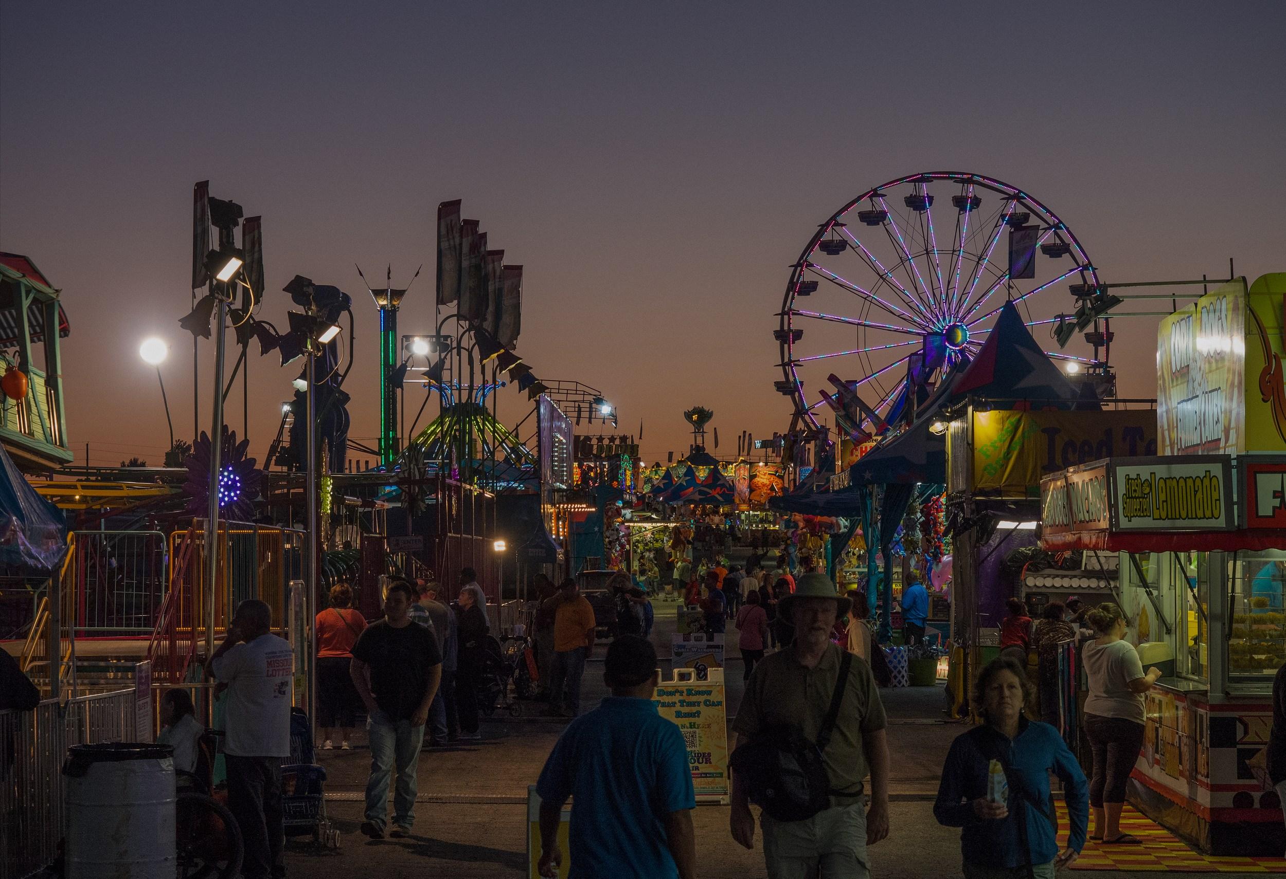 Midway (Americana, Midwest, Classic, Fair, Evening Sky, Sunset, Lights, 30% OFF)