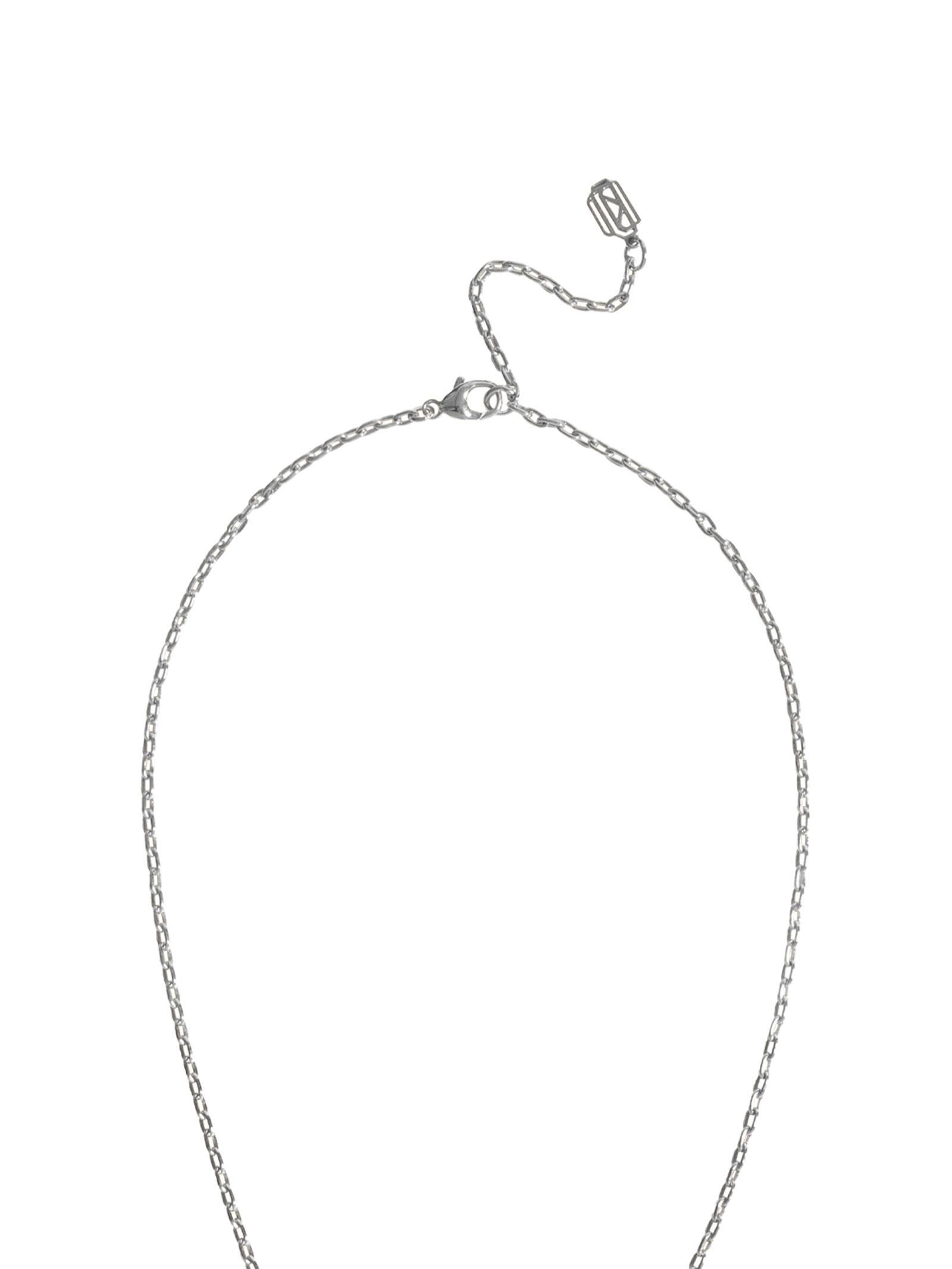 Amanti Chain-Linked Necklace with two hexagon pendant hand-crafted in 18-karat white gold

DETAILS
The Amanti Lariat Chain Necklace by Angie Marei features a long 18-karat white gold chain with Gothic-era style hexagonal pendants - the sacred