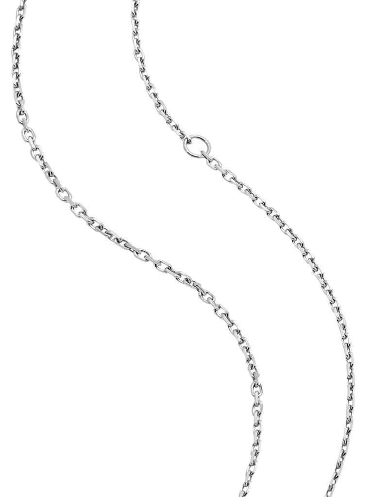 Contemporary Angie Marei Aphrodite 1.20 Carat Black Diamond Pendant Necklace, 18 Karat White For Sale
