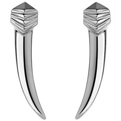 Used Angie Marei Damian Horn Dagger Earrings in 18 Karat White Gold