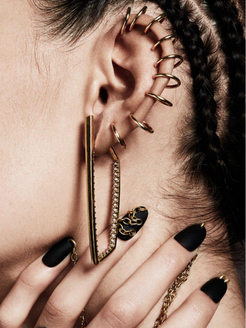 diamond encrusted hoop earrings