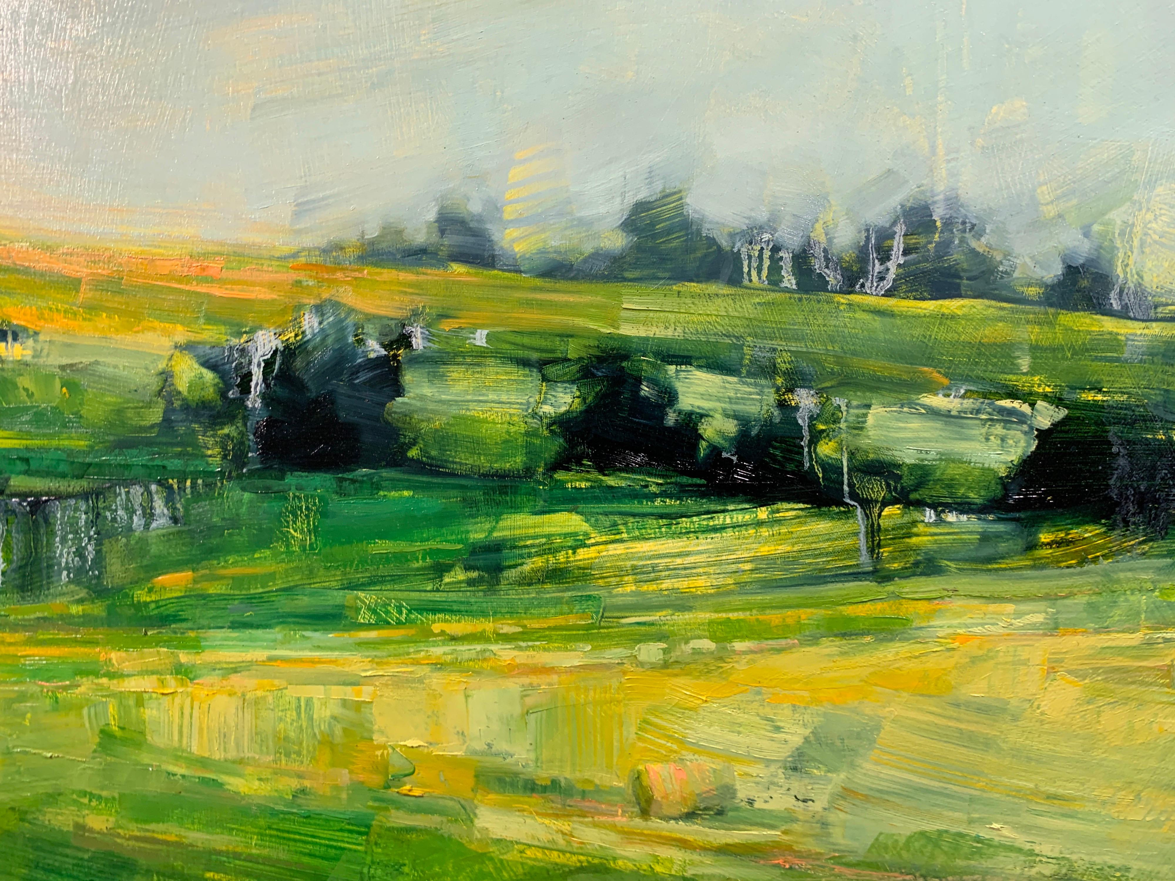 As It So Happens by Angie Renfro, Horizontal Oil on Board Landscape Painting 6