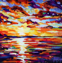 Embers Embrace, Painting, Oil on Canvas