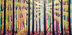 Golden Dawn - Diptych, Painting, Acrylic on Canvas
