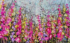 Kiss Me in Pink - Diptych, Painting, Oil on Canvas