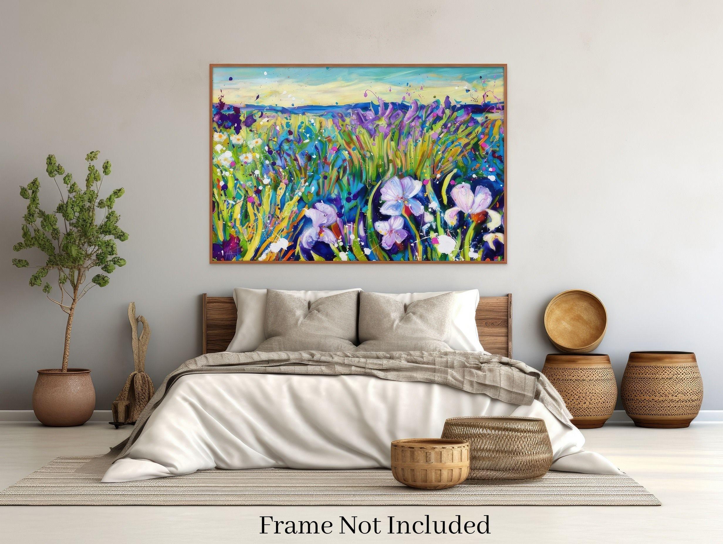 Lavender Fields, Painting, Oil on Canvas For Sale 1